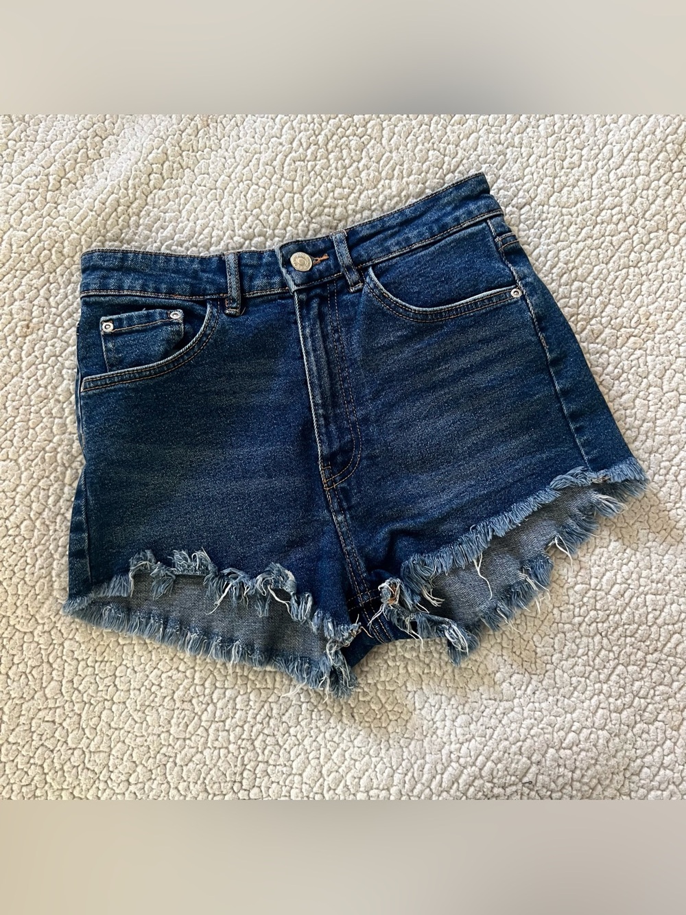 Zara High Rise Denim Cutoff Shorts